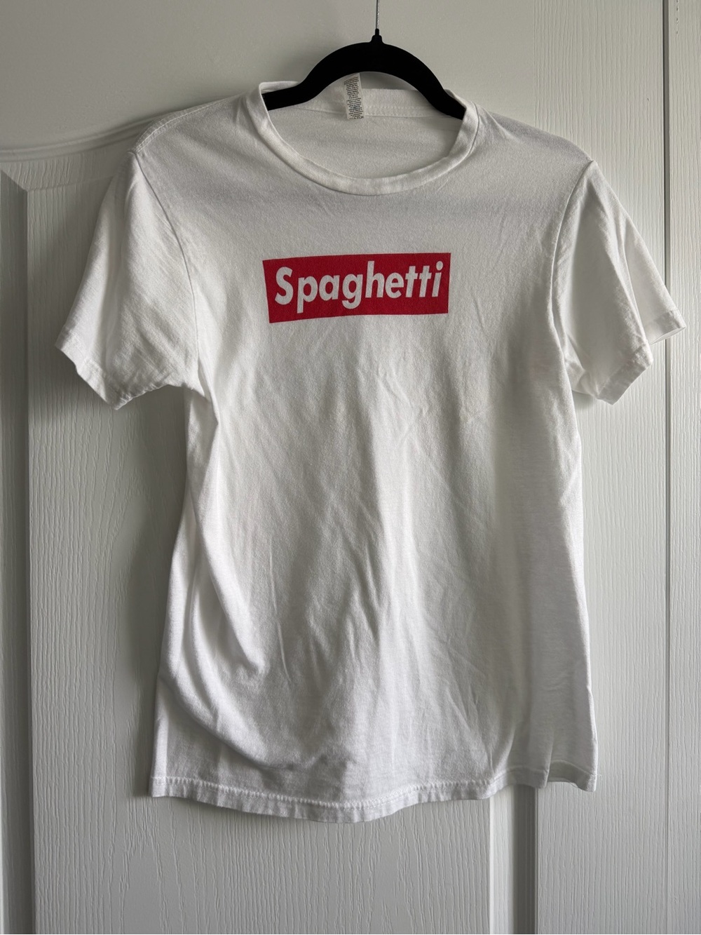 Spaghetti Graphic Short Sleeve Tee - White/Red